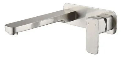 Sigma Wall Mixer Set With 220mm Spout | Made From Brass In Brushed Nickel By Raymor