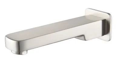 Sigma Bath Or Basin Wall Spout 160mm | Made From Brass In Brushed Nickel By Raymor