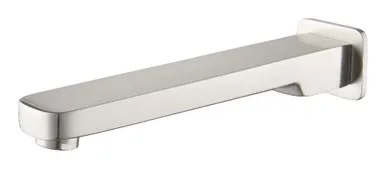 Sigma Bath Or Basin Wall Spout 220mm | Made From Brass In Brushed Nickel By Raymor