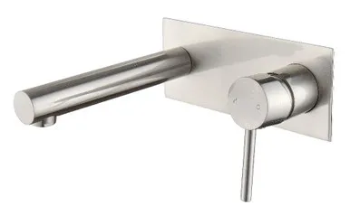 Projix Wall Mixer Set With 160mm Spout | Made From Brass In Brushed Nickel By Raymor