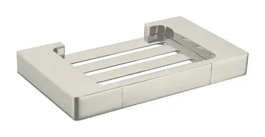 Edge II Soap Holder | Made From Brass In Brushed Nickel By Raymor