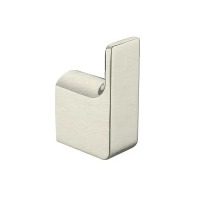 Edge II Robe Hook | Made From Brass In Brushed Nickel By Raymor