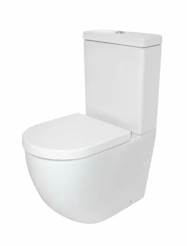 Winton Back-To-Wall Toilet Suite Standard Seat In White By Raymor