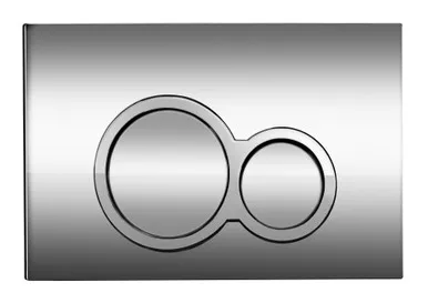 Wall Dual Flush Button Round | Made From ABS In Chrome Finish By Raymor