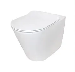 Edge II Wall Faced Toilet Suite Slim Seat 4Star In White By Raymor