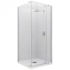 Trinidad Shower Enclosure Square Centre 900mm X 900mm Chrome | Made From Acrylic/Glass In Chrome Finish By Raymor