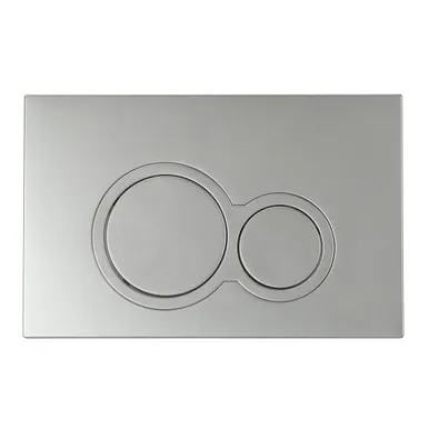 Wall Dual Flush Button Round Matte | Made From ABS In Silver By Raymor