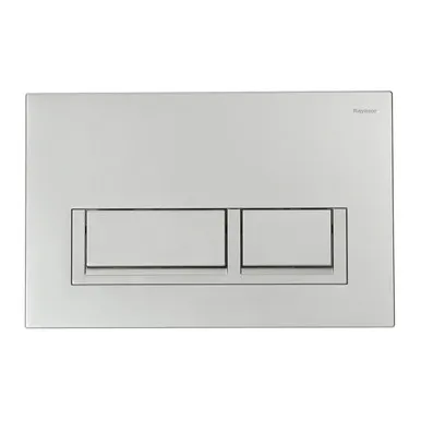 Wall Dual Flush Button Square Matte | Made From ABS In Silver By Raymor
