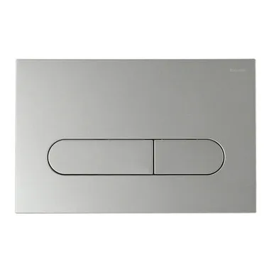 Wall Dual Flush Button Oval Matte | Made From ABS In Silver By Raymor