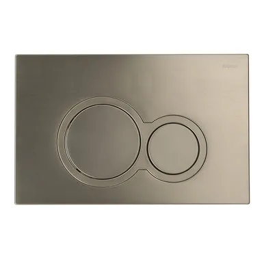 Wall Dual Flush Button Round | Made From ABS In Brushed Nickel By Raymor