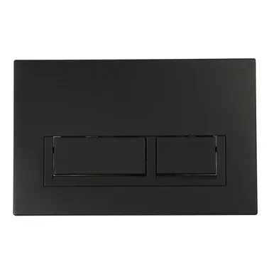 Wall Dual Flush Plate/Button Square | Made From ABS In Black By Raymor