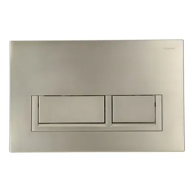Wall Dual Flush Plate/Button Square | Made From ABS In Brushed Nickel By Raymor