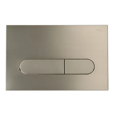 Wall Dual Flush Plate/Button Oval | Made From ABS In Brushed Nickel By Raymor