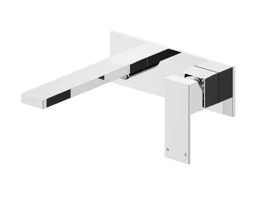 Edge II Basin/Bath Mixer Wall With 200mm Spout 4Star | Made From Zinc/Brass In Chrome Finish By Raymor