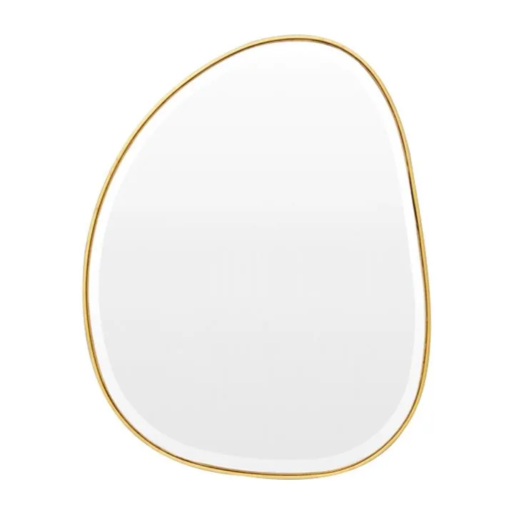 Pebble 70cm Organic Shaped Mirror - Brass by Interior Secrets - AfterPay Available