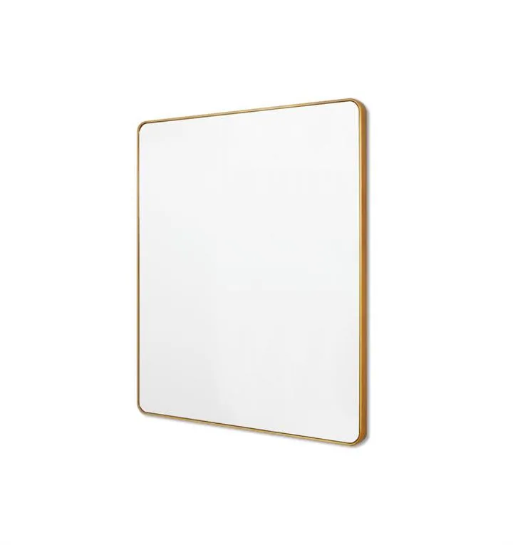 Flynn 80cm Curve Rectangular Mirror - Brass by Interior Secrets - AfterPay Available