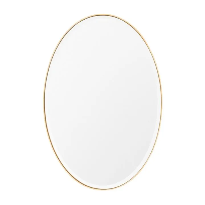 Lolita 90cm Oval Mirror - Brass by Interior Secrets - AfterPay Available