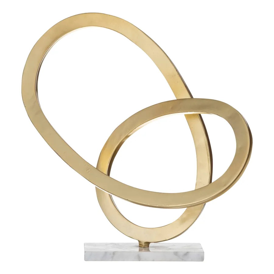 Rand Sculpture 37x30cm in White/Gold