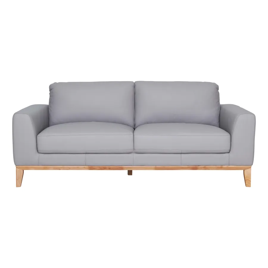 Dante 3 Seater Sofa in Leather Pewter