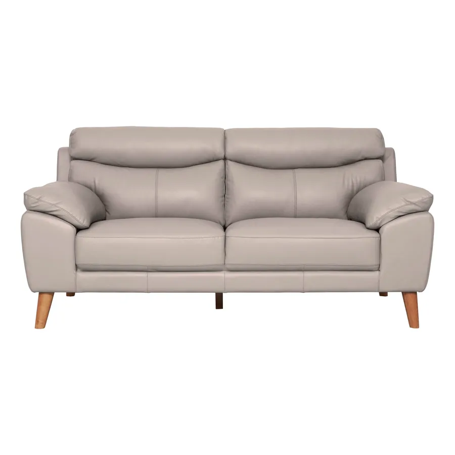 Bronco 2 Seater Sofa in Leather Light Mocha
