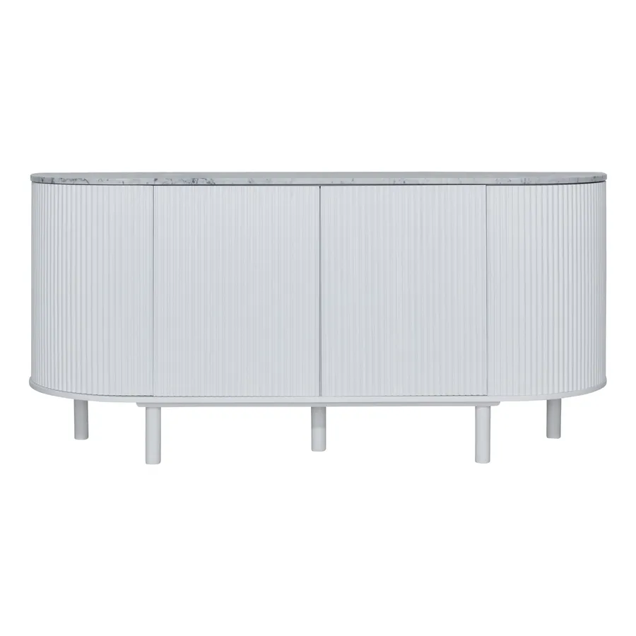 Fonda Buffet 180cm in White / Carrara Marble