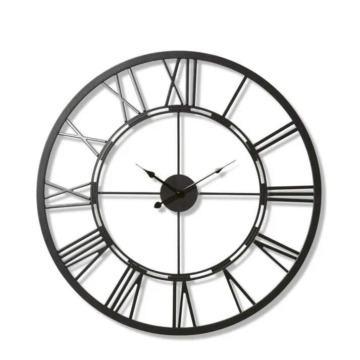 Kingston Wall Clock Black Round - 70cm