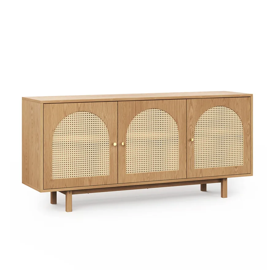 Cove Rattan Arch Sideboard, Natural Oak