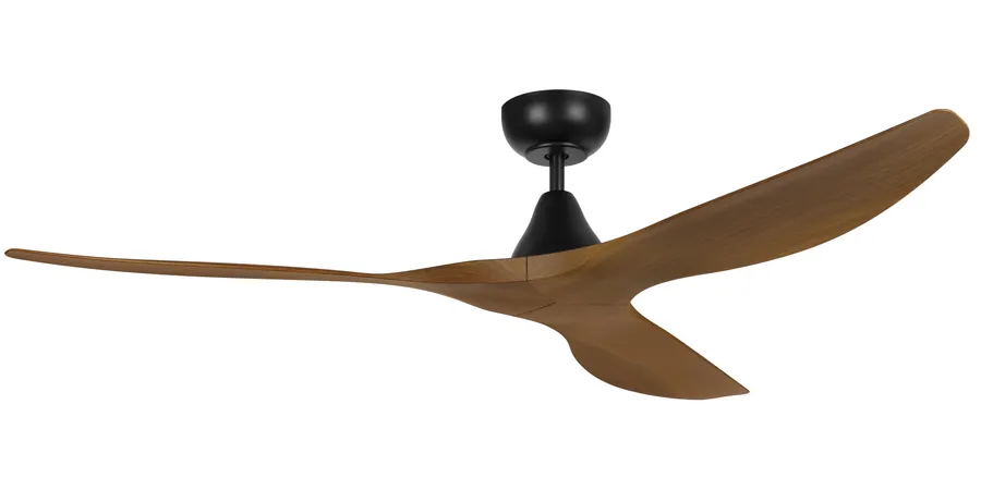 Eglo Surf 60" ABS DC Ceiling Fan Black & Teak