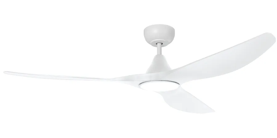 Eglo Surf 60" ABS DC Ceiling Fan with 20W CCT LED Light White