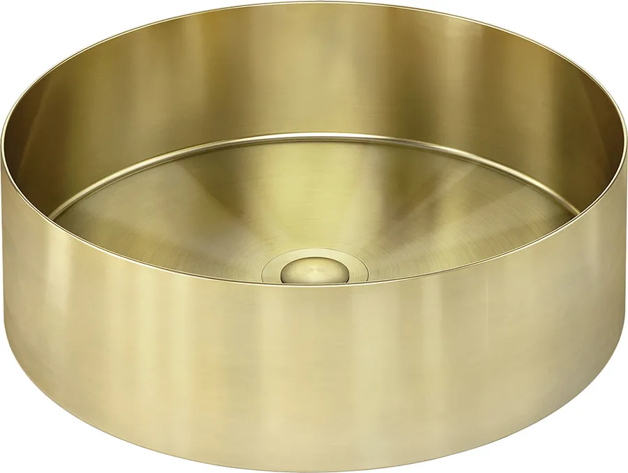 Meir | Lavello Round Steel Basin - Tiger Bronze