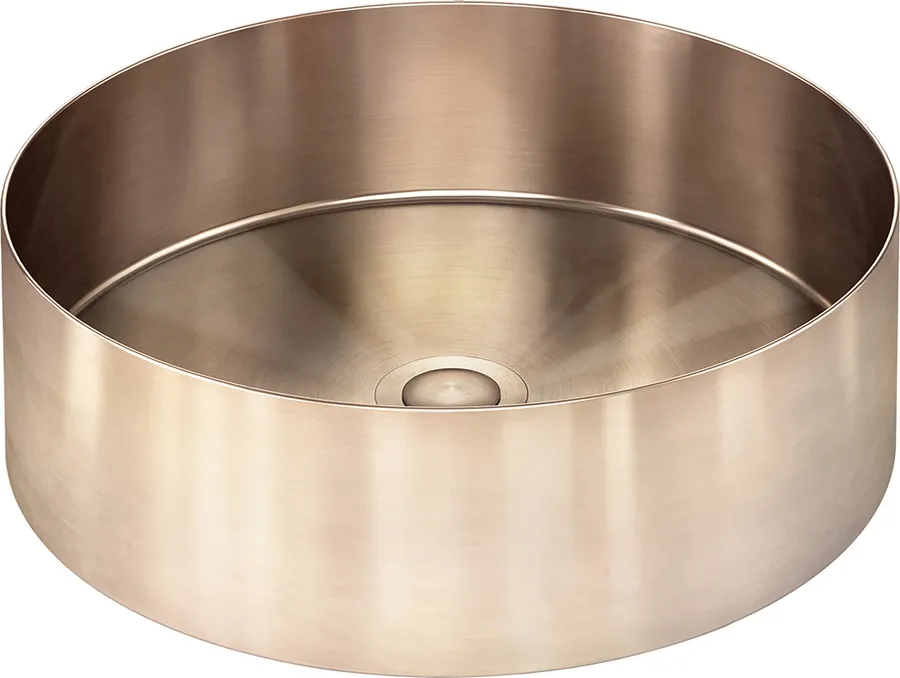 Meir | Lavello Round Steel Basin - Champagne