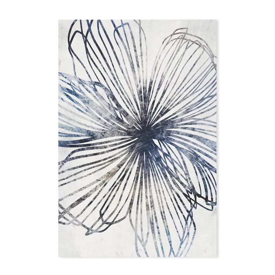 Blue Striped Floral