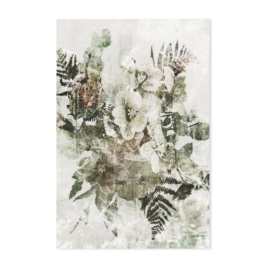 Green Grunge Floral