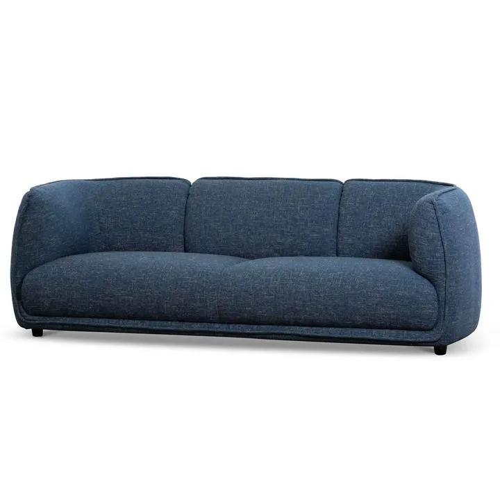 Chapman 3 Seater Fabric Sofa - Dark Blue by Interior Secrets - AfterPay Available