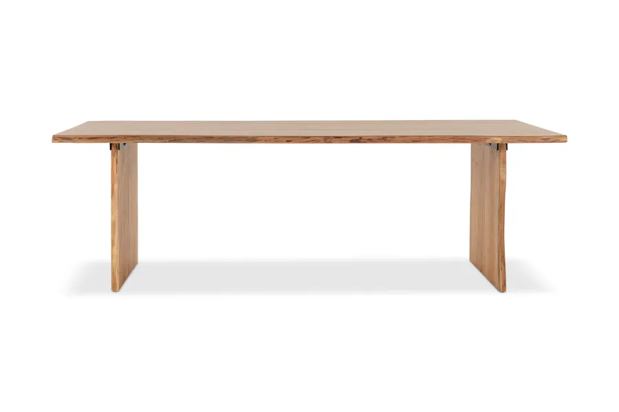 Dakota Block 240cm Dining Table, Solid Acacia Wood, Natural, by Lounge Lovers