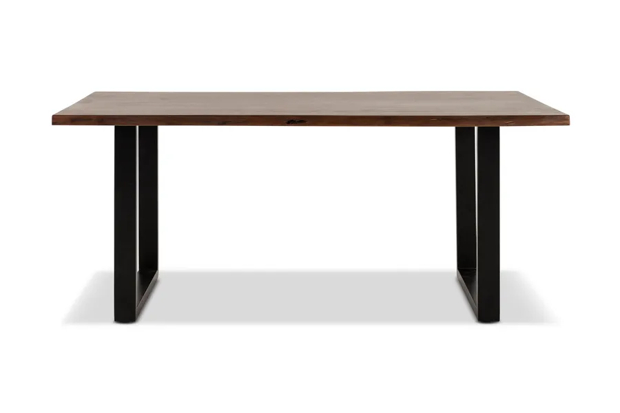 Dakota U 180cm Dining Table, Solid Acacia Wood, Walnut, by Lounge Lovers