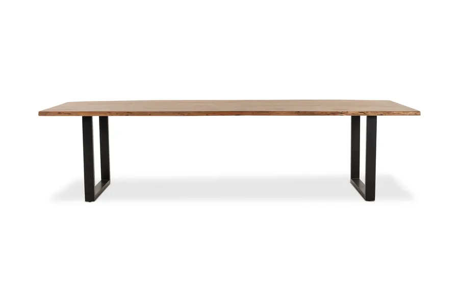 Dakota U 300cm Dining Table, Solid Acacia Wood, Natural, by Lounge Lovers