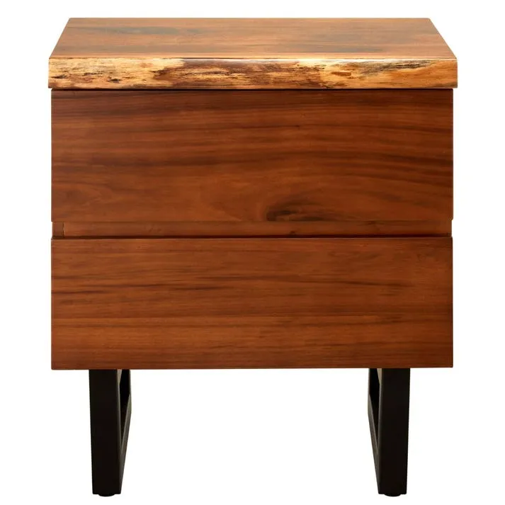 Croft Australian Blackwood Bedside Table - 2 Drawer