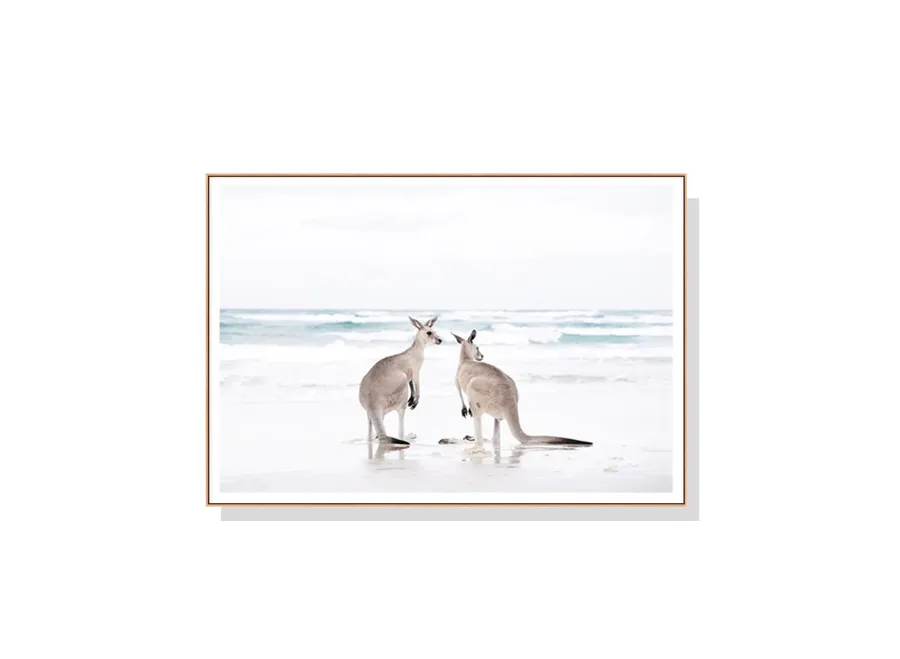 Kangaroo Couple Wall Art Canvas 3 sizes available 50cm x 70cm