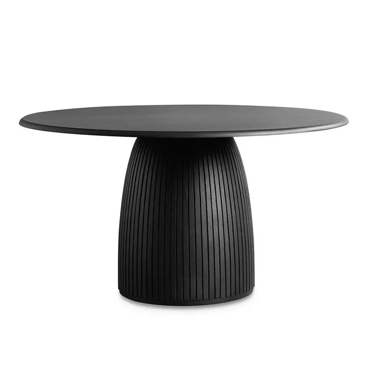 Tonya 1.4m Round Dining Table - Full Black by Interior Secrets - AfterPay Available