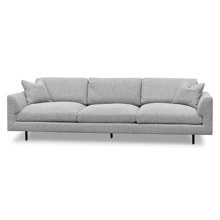 Osvaldo 4 Seater Fabric Sofa - Sterling Charcoal by Interior Secrets - AfterPay Available