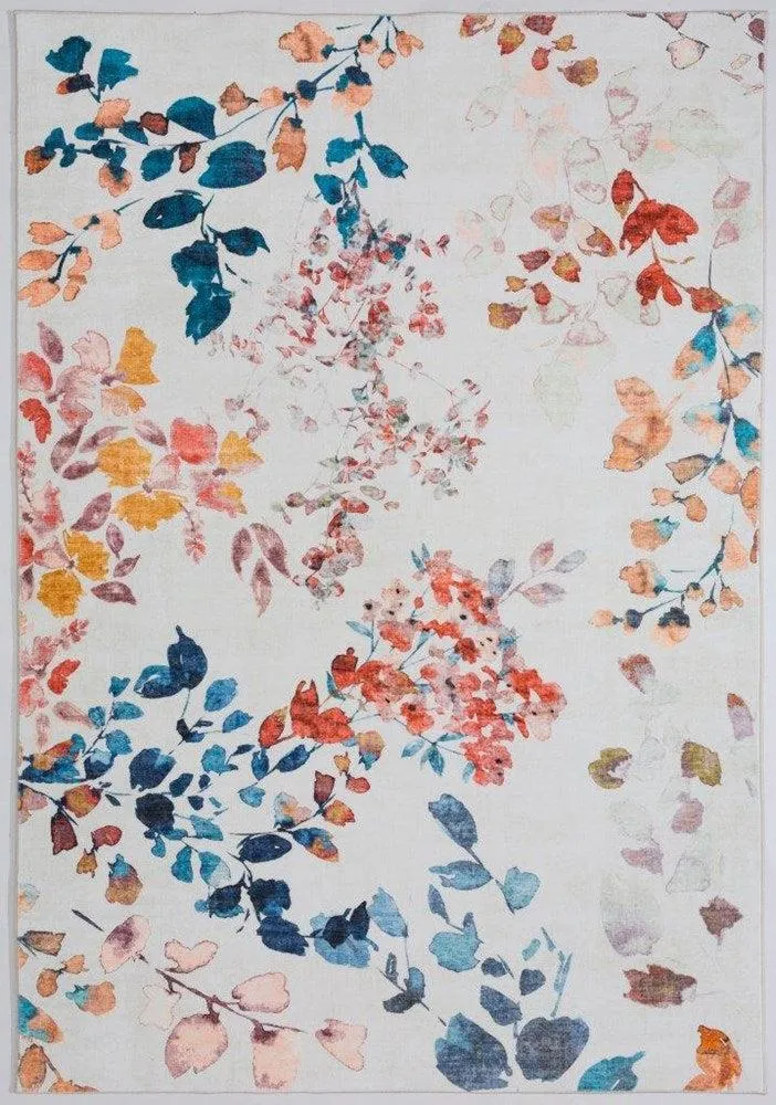 Mella 180cm x 270cm Flower Design Rugs - Kyoto Ivory by Interior Secrets - AfterPay Available