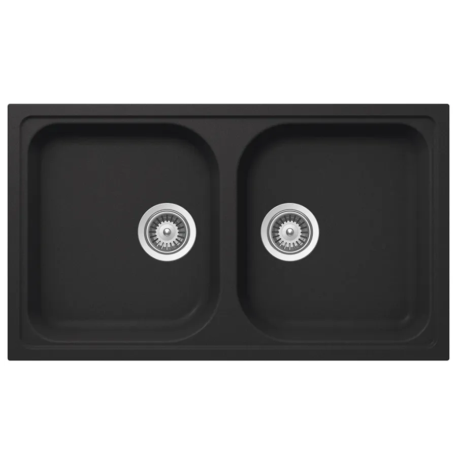 Quartz Double Bowl Sink - Onyx