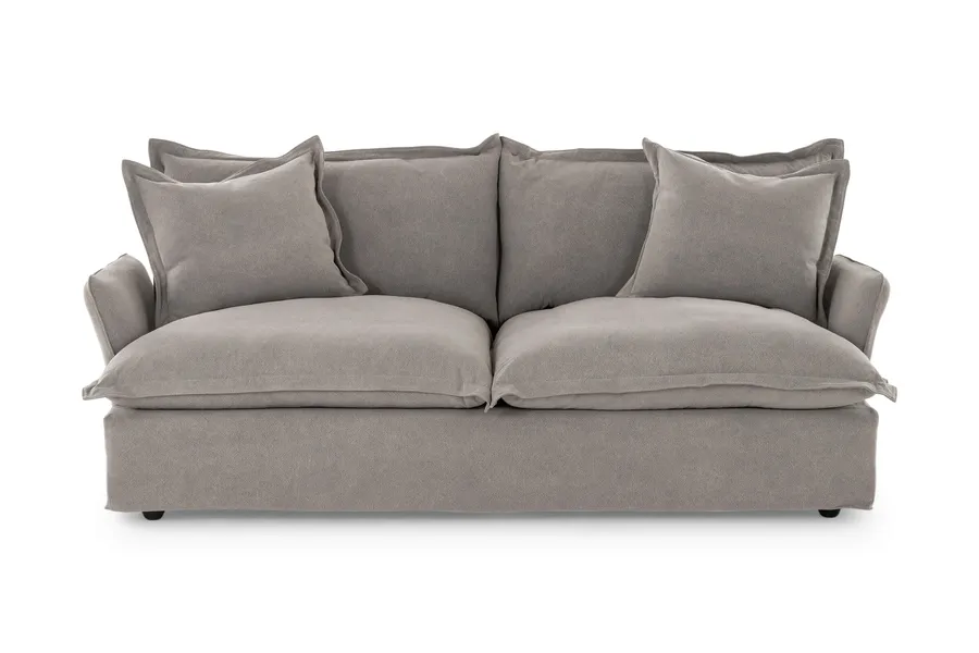 Toorak Coastal 3 Seat Sofa, Light Grey, by Lounge Lovers