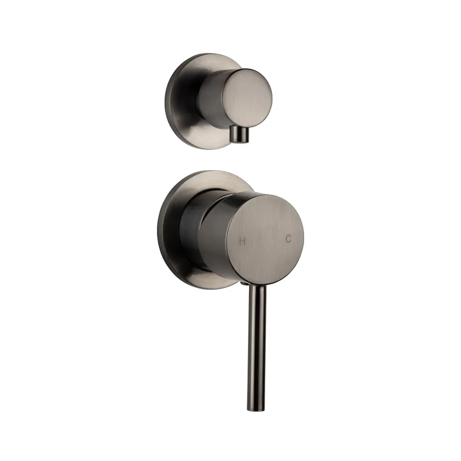 Elysian Shower Top Diverter - Brushed Gunmetal