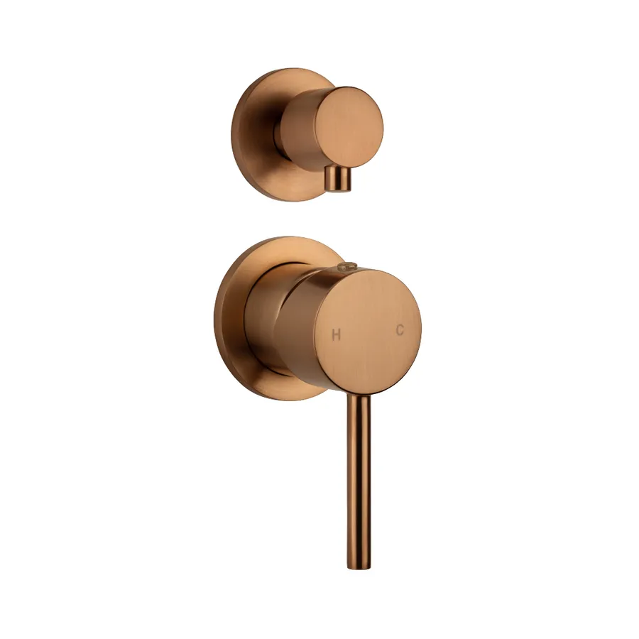 Elysian Shower Top Diverter - Brushed Copper