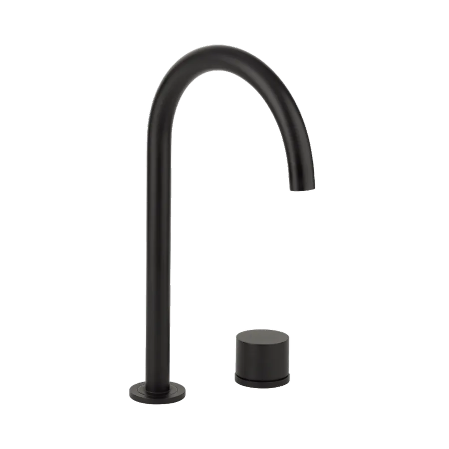 Milani Basin Hob Mixer Set - Matte Black