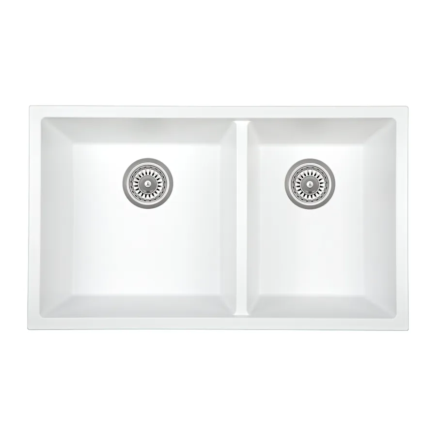 Vienna Double Sink 760mm - White Granite