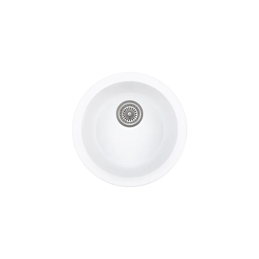 Vienna Round Sink 450mm - White Granite