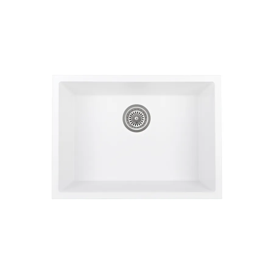 Vienna Single Sink 630mm - White Granite